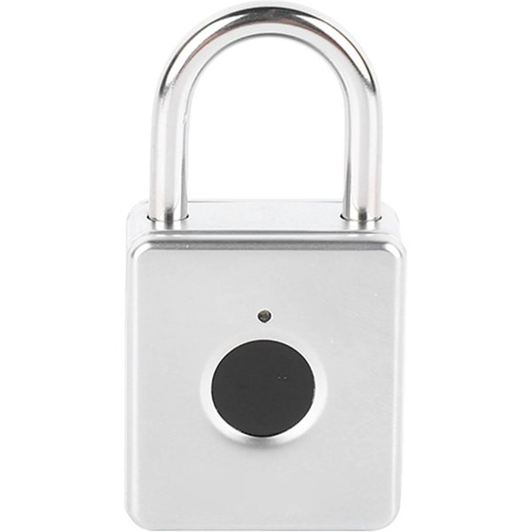 Cerradura De Huella Dactilar Alta PrecisióN Antirrobo PortáTil Impermeable Sin Llave Candado De Huella Dactilar Para Estudio Plata-image