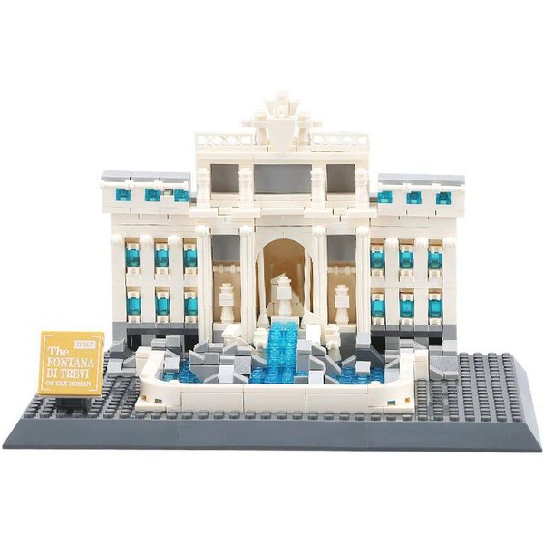 667 KlockóW Fontanna Di Trevi Rzymska Fontana Di Trevi Klocki Budowlane Architektura ŚWiata Klocki Model MontażOwy Z MałYch ElementóW White-image