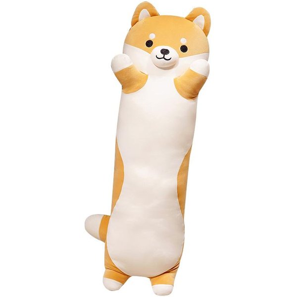 130Cm Gigantyczny DłUgi Pies Shiba Inu Pluszowa Zabawka MięKki Wypchany Zwierzę Poduszka Kawaii Prezent Urodzinowy 130Cm BrąZowy-image