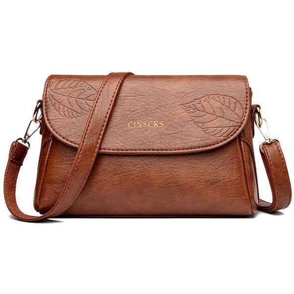 Wysokiej JakośCi MięKka Torebka Ze SkóRy PU Luksusowa Damska Torba Typu Tote Designerska Torebka Na Ramię Crossbody 26Cm 10Cm 16Cm Brown-image