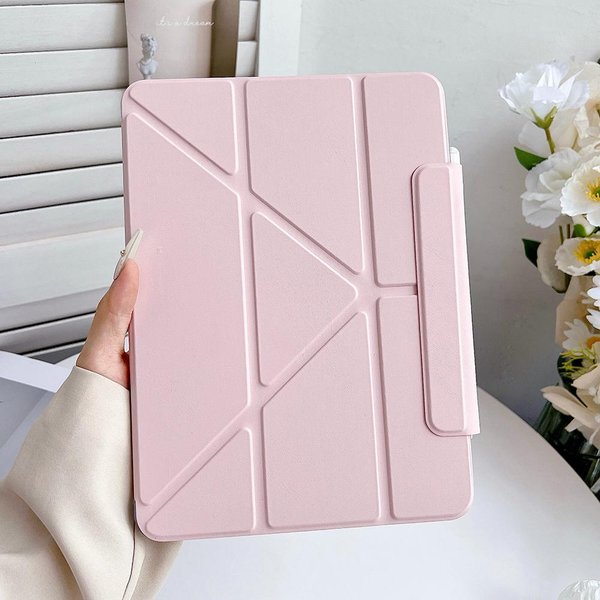 Funda Inteligente Para Ipad A16 De 11.ª GeneracióN Para Ipad Air, 11, 13 Pulgadas, M2, M3, Mini, 6/7, Ipad Air, 5, 4.ª GeneracióN, Air, 6.ª GeneracióN, Pro, 11, 10.ª GeneracióN, 9.ª GeneracióN, 8, 7, 10.2 Pulgadas. Pro 11 2018-2022 Color Rosa-image