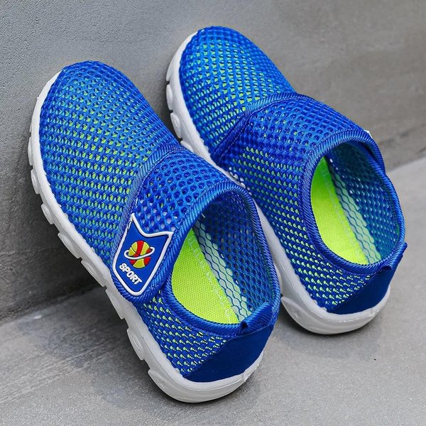 Zapatos Deportivos De Suela Suave Para Primavera Y Verano Para NiñOs, Zapatos Planos De Malla Transpirables Informales Antideslizantes Para NiñOs Y NiñAs 34 Blue-image