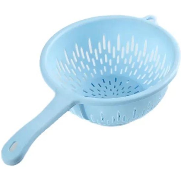 Filtro De Agua Para Fregadero Cesta Escurridora De Cocina PláStico Colador Para Lavar Colador Escurridor Alimentos Asa Fruta Bol Para Escurrir Verdura-image