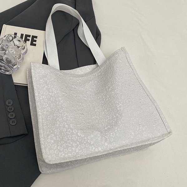 Bolso De Lona De Gran Capacidad Para Mujer Nuevo Bolso Tote De Moda Trendy Para Mujer Bolso De Mano VersáTil De Moda Para Mujer De Un Hombro Gray-image