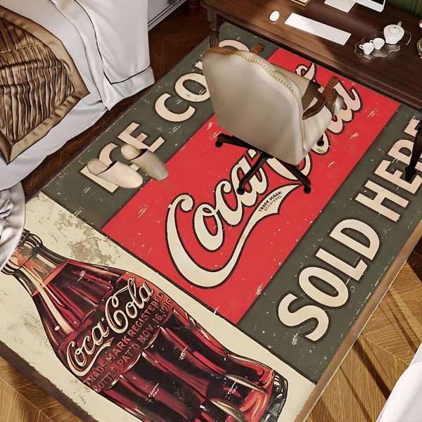 C-Coca C-Cola Dywanik Do Przedpokoju Zmywalny AntypośLizgowy Dywanik Do Salonu Pod Sofę I KrzesłA Wycieraczka Do Kuchni Dywanik 40X60 Cm-image