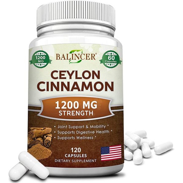 Canela Pura De CeiláN 1200 Mg Suplemento DietéTico, 120 CáPsulas Vegetales Por Botella 120 Capsules-image