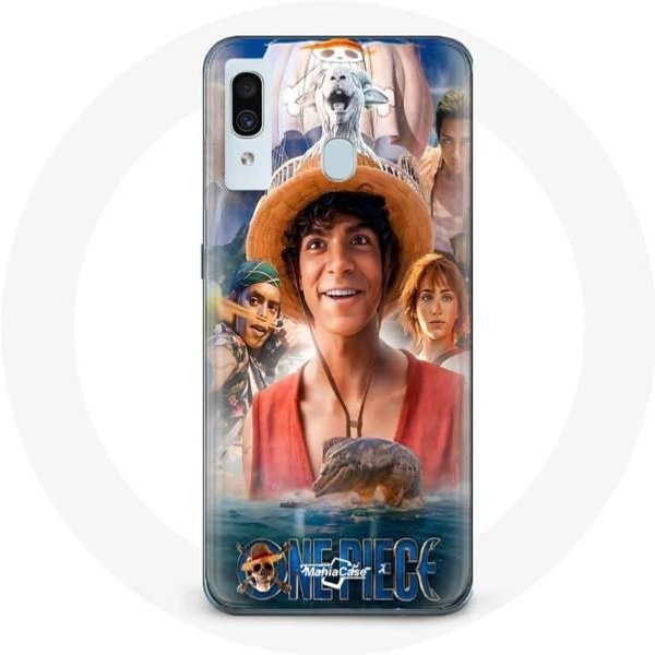 Funda - Maniacase - Samsung Galaxy A20 - One Piece Luffy - Flexible - Negro-image