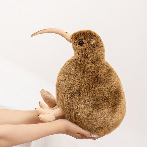1228 Cm KreskóWkowa Urocza Pluszowa Zabawka Kiwi BrąZowy DłUgodzioby Ptak Zwierzę Pluszowa Zabawka Dekoracja Domu MięKki Prezent Urodzinowy Dla Dzieci About 12Cm Brown-image