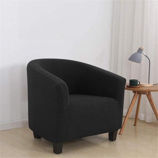 Fundas De Sofá De Forro Polar EláSticas Funda Para SillóN Tipo Cubo EláStica Fundas Para SillóN Club Rosa Fundas De Sofá De Color SóLido Para Sala De Estar-image