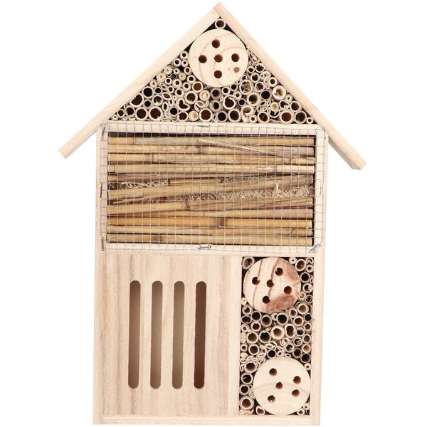 Casa De Madera Para Insectos Y Abejas De JardíN Al Aire Libre Refugio HabitacióN Para Bichos Caja Nido DecoracióN(Un Tipo )-image