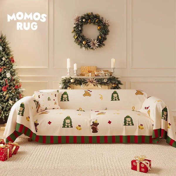 ŚWiąTeczne Pokrowce Na Sofę Do Salonu Elastyczny Pokrowiec Na Sofę RozciąGliwy All-Inclusive Do Salonu Pokrowiec Na KrzesłO Pokrowiec Na Kanapę 180X130Cm 1Pcs Beige-image