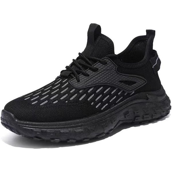 Nuevas Zapatillas Deportivas CláSicas De Malla Para Hombre Zapatos Casuales CóModos Y Modernos VersáTiles Zapatos De Moda 44 Black-image