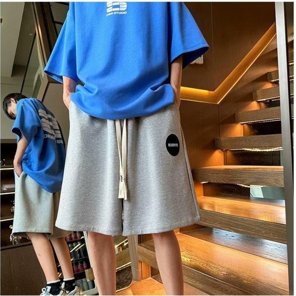 Letnie Spodenki Sportowe MęSkie LuźNe PięCiopunktowe Spodenki Do Biegania, Fitnessu, Treningu, KoszykóWki, Na Co Dzień 3XL Blue-image