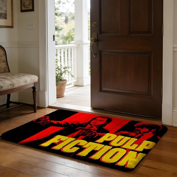 Mata PodłOgowa MięKki Dywanik Flanelowy AntypośLizgowa ChłOnna Mata Do ŁAzienki Sypialni WystróJ Domu Anime P-Pulp Fiction 50X80Cm-image