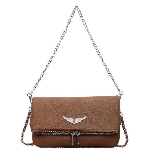 Bolso Cuadrado De Lujo Nuevo, Correa De Cadena Vintage Ajustable Al Hombro Cruzado, Bolso Minimalista Para Uso Diario Bolso De Mujer 26X3X14Cm MarróN Claro-image