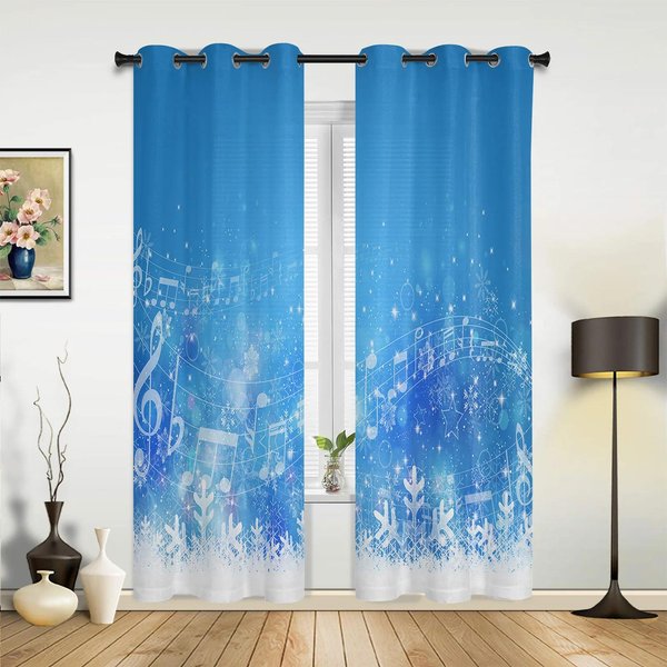 ŚWiąTeczne PłAtki śNiegu TłO ZasłOny Okienne Dekoracja Domu ZasłOny Do Salonu ZasłOny Do Pokoju DziecięCego Cortinas Do Kuchni Sypialni 135W X 60H(Cm) X1-image