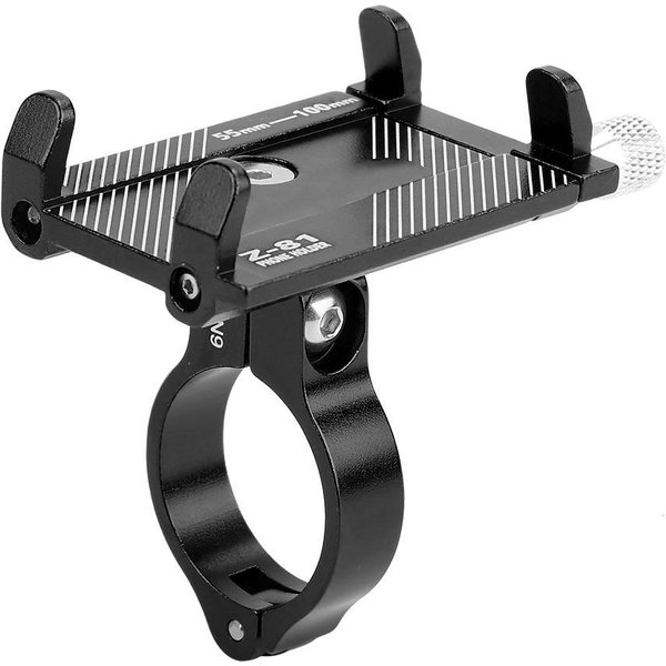 AleacióN De Aluminio Ajustable Manillar De Bicicleta Clip Para TeléFono Soporte Para Smartphone Bicicleta Soporte Soporte Negro Negro-image
