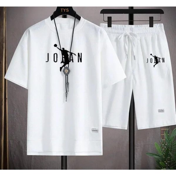 Letni MęSki Garnitur Marka Koszulka Odzież Projektant Odzież Modna Koszulka Marynarka Spodenki Zestaw 2-CzęśCiowy 5XL White-image