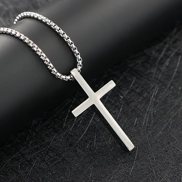 Europa Y Estados Unidos Moda Collar Colgante Cruzado Brillante Hombres Y Mujeres Personalizado DiseñO Simple Accesorios Regalo Black-image