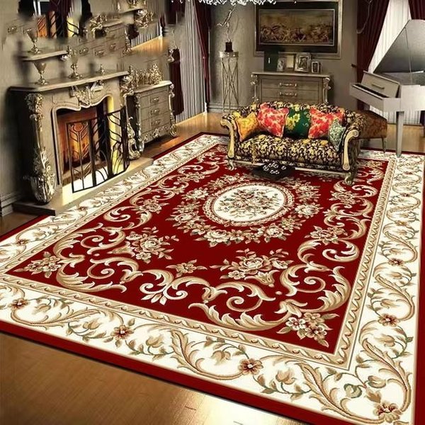 Europejski Styl Czerwone Dywany Do Salonu DużY Rozmiar Zmywalne Dywany Luksusowe Do Salonu Mata Pod Drzwi WejśCiowe AntypośLizgowe Maty Dekoracyjne Do Sypialni 40X60Cm Brown-image