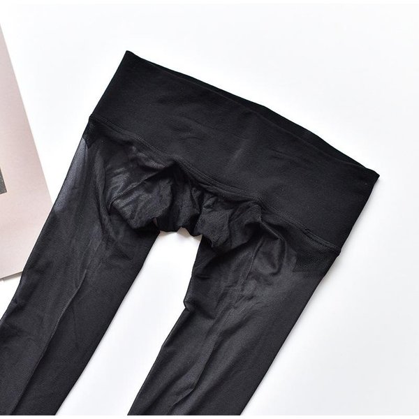 1Dsilky BłYszcząCe Bezszwowe PońCzochy Aurora Damskie Letnie Czarne Seksowne Oleiste Bezszwowe Ultracienkie Rajstopy Z Otwartym Kroczem Open Crotch Black-image