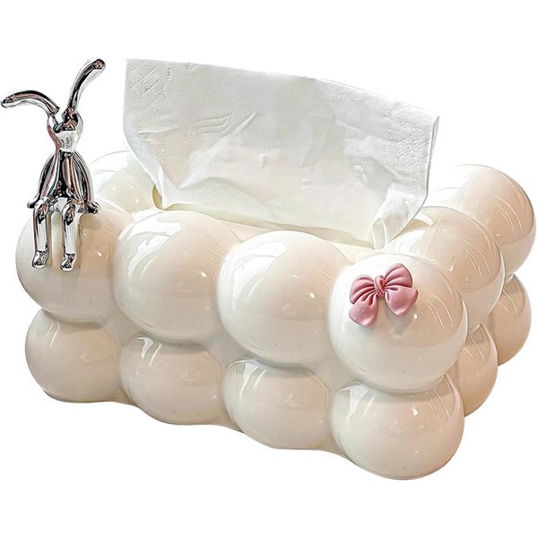 Caja De PañUelos Nube PortapañUelos De Burbuja Minimalista Organizador De PañUelos Con DiseñO De AlgodóN De AzúCar DecoracióN Para Sala De Estar Cocina-image