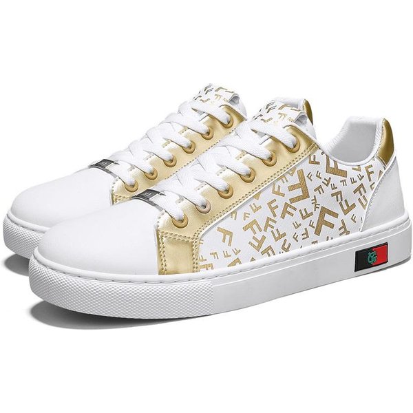 Buty Do Chodzenia MęSkie PłAskie Wygodne SkóRzane Casualowe Wysokiej JakośCi Modne Buty Skate Sznurowane Oryginalne Trampki MęSkie 42 White-image