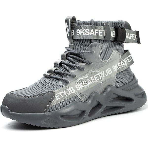 Botas De Trabajo De Marca Para Hombre Zapatos De Seguridad Zapatos Con Puntera De Acero Para Hombre Botas De Trabajo Ligeras Anti-Aplastamiento Anti-PerforacióN Zapatos Indestructibles 40 Gray-image