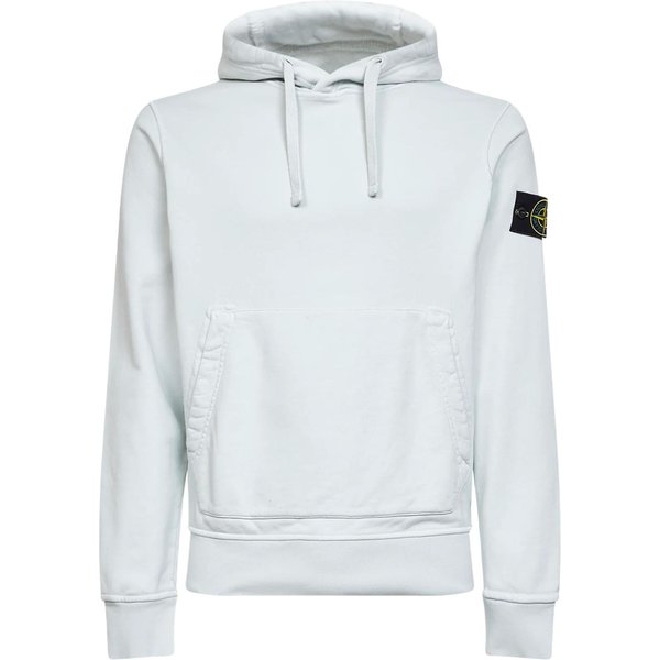 Sudadera Con Capucha Y Bolsillos De Manga Larga Con Logo De Stone Island Unisex L1S156100062S0051-V0041 M White-image