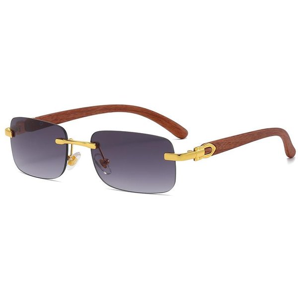 Modne Vintage MałE Kwadratowe Okulary PrzeciwsłOneczne Bez Oprawek Damskie MęSkie Luksusowe Projektant Popularne PodróżNe Do Jazdy Drewniane Okulary PrzeciwsłOneczne UV400 As The Picture Pink-image