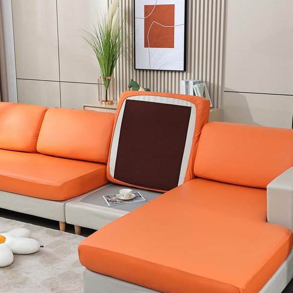 Fundas Para Cojines Del Asiento Del Sofá EláSticas De Cuero Pu De 1 /2 /3 /4 Plazas Para Sala De Estar, Funda EláStica Impermeable Para Asiento De Silla, Funda Para Sofá Plus Size1(S)-1Pc-image