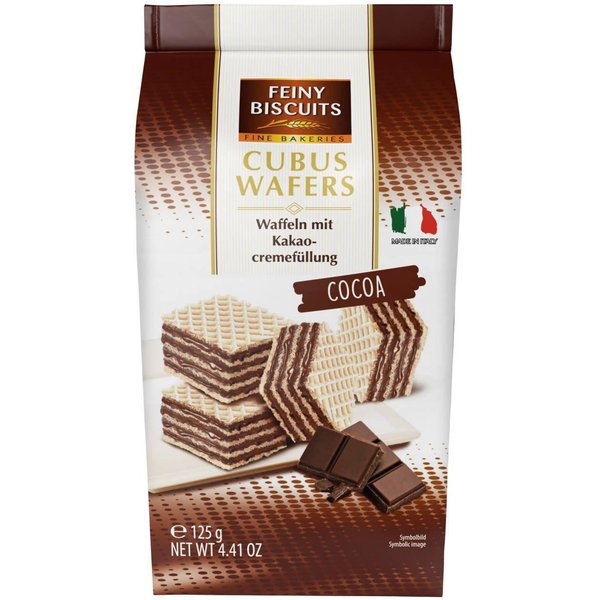Feiny Galletas Cubus Barquillos Con Crema De Cacao 125 G-image