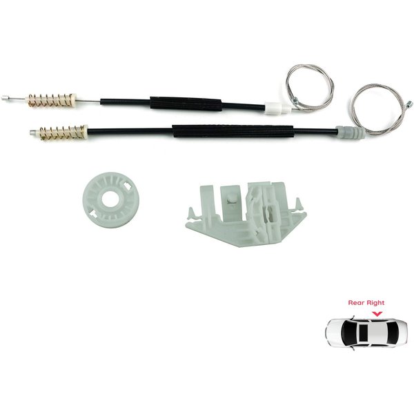 BWR5435 Kit De ReparacióN De Regulador Motorizado De Elevalunas EléCtrico Puerta Trasera Derecha Para Peugeot 406 8B 8E/F 1995-2004 4/5 Puertas 0130821924-image