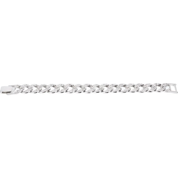 Pulsera De Moda Con Diamantes Incrustados Pulsera Hip Hop Accesorio De JoyeríA Regalo Para Hombres Mujeres 8Inch White-image