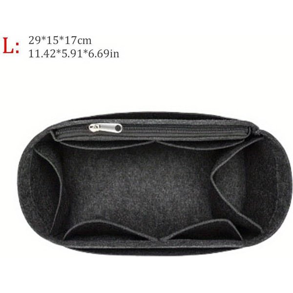 Organizador De Fieltro Para Bolso, Bolsillo Interno Para Bolso Tote 1Pc Azul Oscuro-image