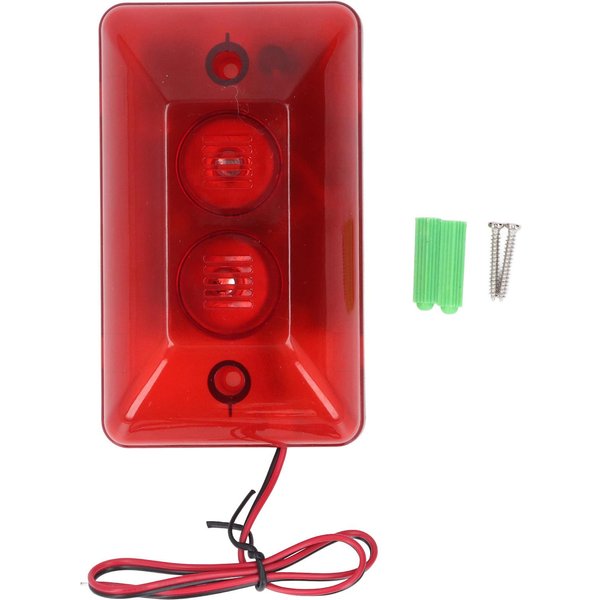 Alarma Sonora Y Luminosa EstroboscóPica Sirena 115Db Luz LED Intermitente Alarma De Seguridad Advertencia Sirena EstroboscóPica Para-image