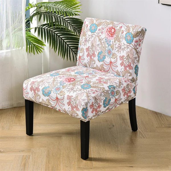 Funda Para Silla De Acento Sin Brazos Plantas Hojas Funda Individual Para Sofá Taburete NóRdica EláStica Fundas Para Silla Cubierta Protectora EláStica Para Sofá-image