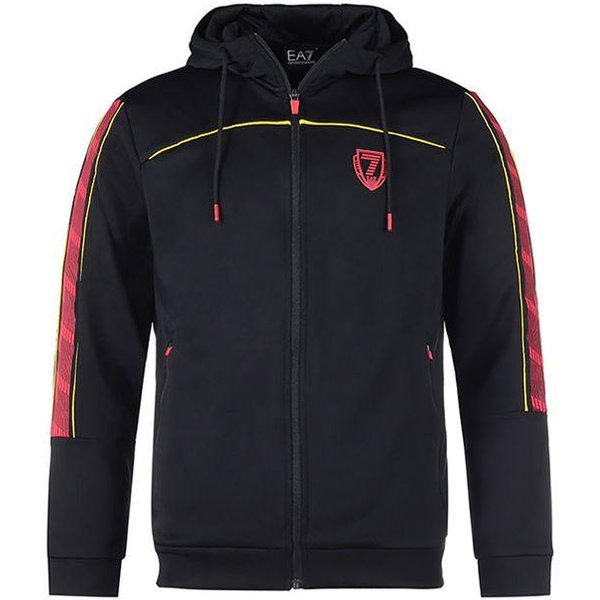 Emporio Armani EA7 Sudadera Con Cremallera Y Estampado De Letras Para Hombre Sudaderas Negra 6LPM86-PJJUZ-1200 M Black-image