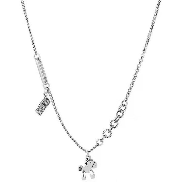 Inmediatamente Cadena De SuéTer Rico Accesorios DiseñO De Nicho Collar Cadena Para ClavíCula Nueva De Mujer Colgante Hip-Hop Para Mujer White-image