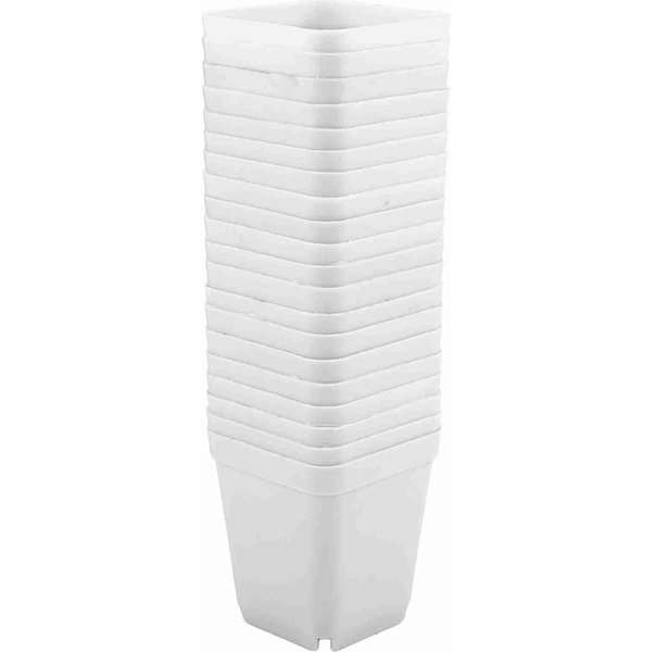 20 Szt. Mini Nowoczesne Doniczki Na Sukulenty MałE Plastikowe Pojemniki, Szorstkie Kwadratowe Doniczki(BiałY) White White-image