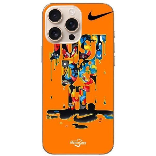 Funda - Nike - Iphone 16 Pro - Graffiti - Flexible - Naranja-image