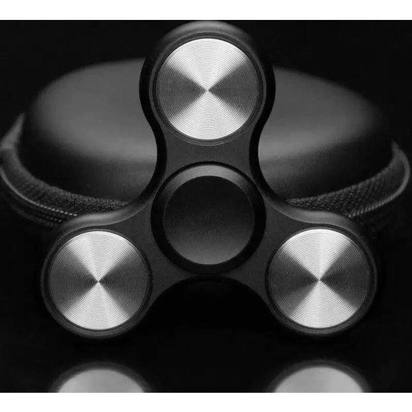 Aluminiowy Stop RęCzny Spinner EDC Heptagonalny Galwaniczny Hybrydowy Autyzm Adhd Zabawka Dla Dzieci Palec żYroskop łOżYsko Metalowe łAgodząCe Stres Prezent Czarny-image