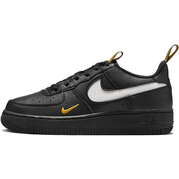 Nike Air Force 1 LV8 GS Czarne ZłOto Uniwersyteckie Buty DziecięCe BiałE HF0095-001 38.5-image