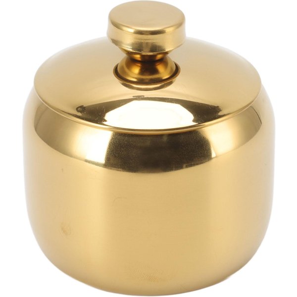Acero Inoxidable Dorado Condimentero Especiero Sal AzúCar Pimienta Recipiente Tarro Organizador De Almacenamiento Con Tapa Dorado Oro-image