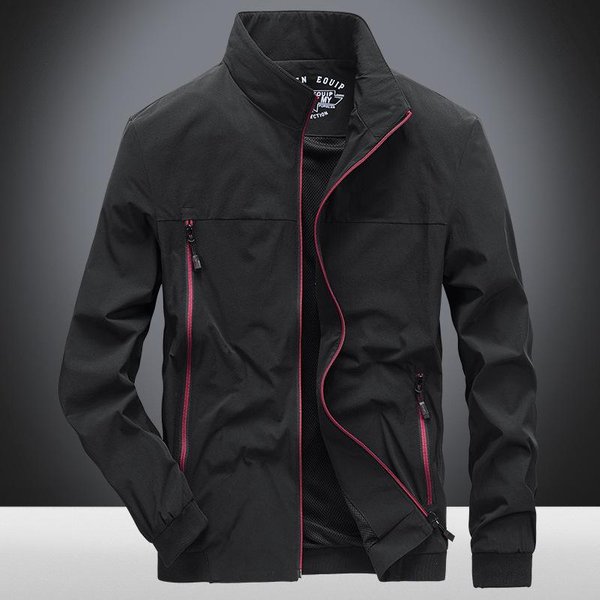 Kurtka MęSka Wiosna I Jesień Nowa Kurtka Casualowa Kurtka MęSka Wiosna I Jesień Kurtka Robocza 4XL Black-image
