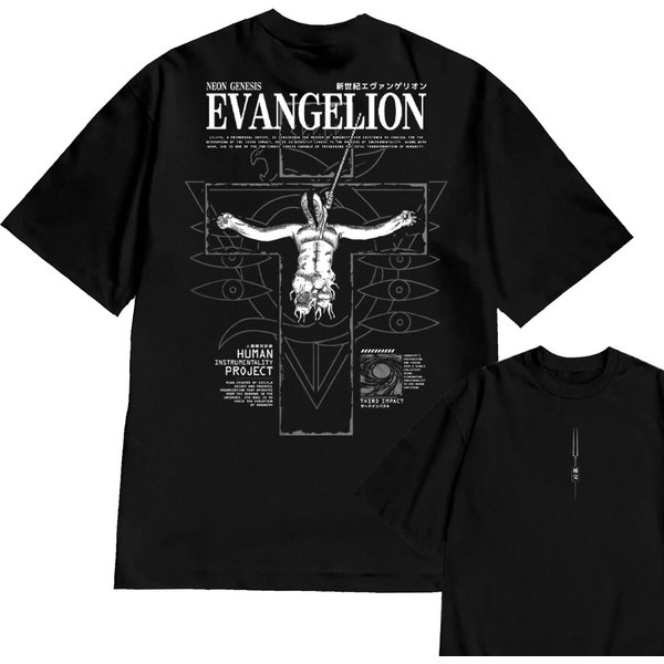 2026 Evangelion Camiseta GráFica De Moda Camisa Oversize De AlgodóN Unisex Ropa Anime Y2K Hombres Padre-Hijo Cuello Redondo Vendiendo Popu... 2XL Varios Colores-image