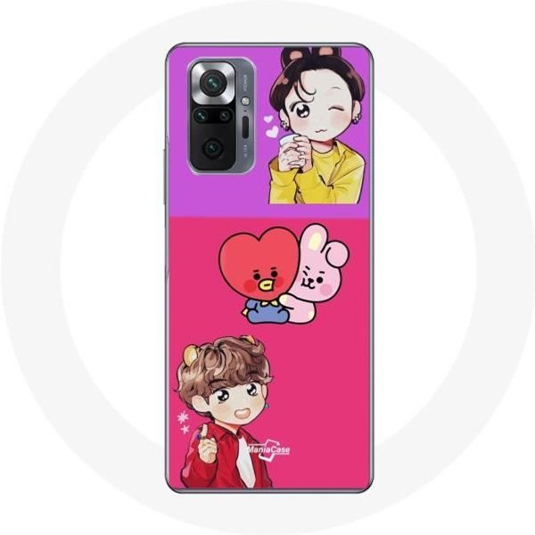 Funda Para Xiaomi Redmi Note 10 Pro BTS BT21 Cooky Y Tata Bangtan V Y Jungkook Fanart-image