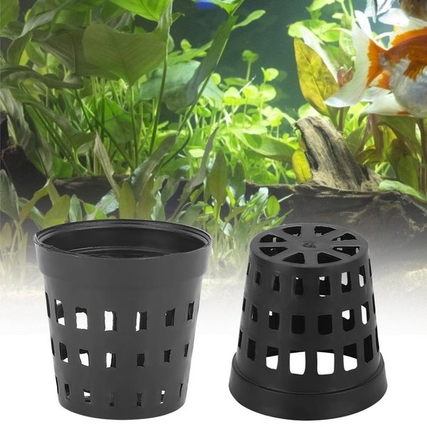 30 Sztuk Czarny Plastikowy Koszyk Do Sadzenia RośLin Wodnych W Akwarium Koszyki Do Uprawy Trawy W Zbiorniku Rybnym Green-image