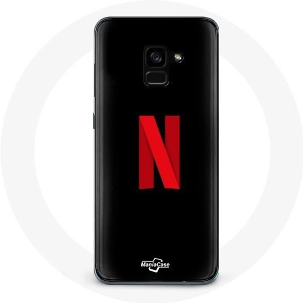 Funda Para Samsung Galaxy A8 Plus Netflix Logo Fondo Rojo Negro-image
