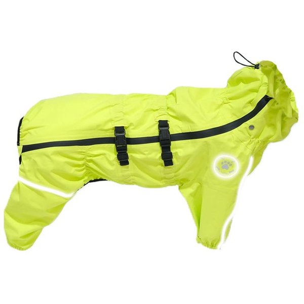 Chaqueta Impermeable Para Perro Mascota Reflectante Lluvia Abrigo Para Perro Rojo Monos Y Petos Para Perro OtoñO Invierno Impermeable Para Perro Para Perros Grandes (Fluorescent Yellow,Xl)-image